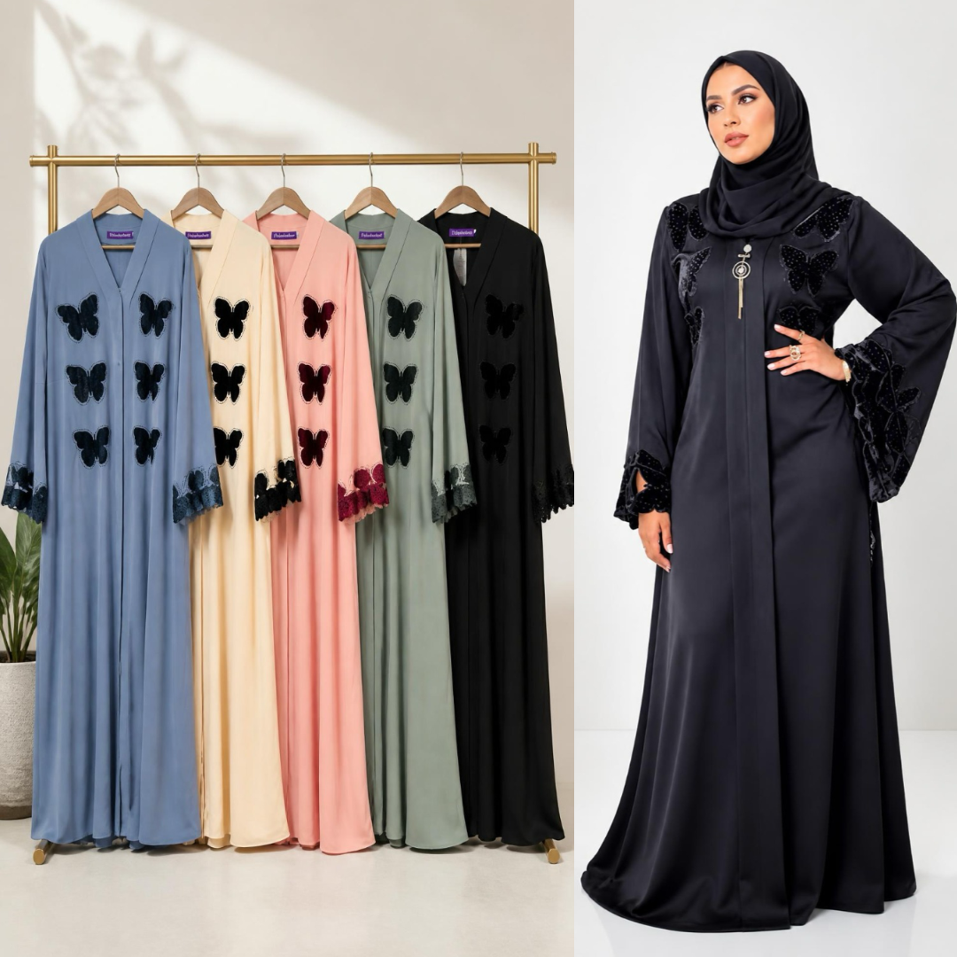 Ama Stone Butterfly Abaya
