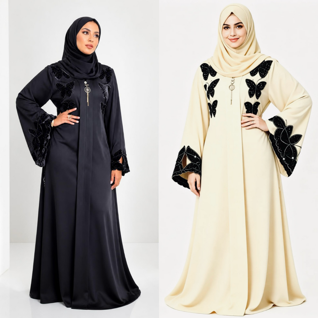 Ama Stone Butterfly Abaya