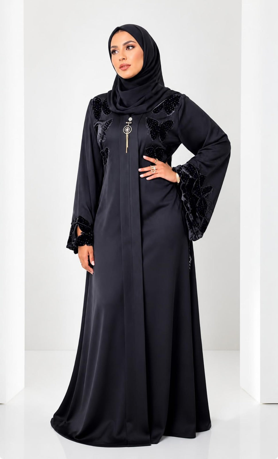 Ama Stone Butterfly Abaya